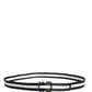 Men Black White Nylon Logo Metal Buckle Belt