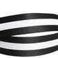 Men Black White Nylon Logo Metal Buckle Belt