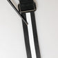 Men Black White Nylon Logo Metal Buckle Belt