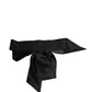 Black Silk Satin Sash Wide Waist Women Belt