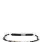 Black Leather Silver Chain Bag Accessory Shoulder Strap