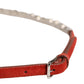 Red Velvet Crystals Chain Embellished Belt