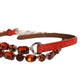 Red Velvet Crystals Chain Embellished Belt