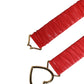 Red Leather Gold Heart Metal Buckle Belt