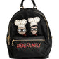 VULCANO Black Nylon #DGFAMILY Embellished Backpack Bag