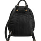 VULCANO Black Nylon #DGFAMILY Embellished Backpack Bag