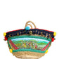 Multicolor Woven Straw Basket Embellished Sicily Bag