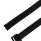 Black Leather Square Metal Buckle Waist Belt