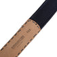 Dark Blue Canvas Silver Metal Buckle Belt