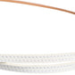 White Leather Skinny Gold Metal Buckle Belt