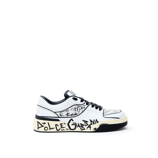 White Leather Low Top Sneakers