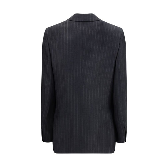 Gray Fleece Wool Blazer