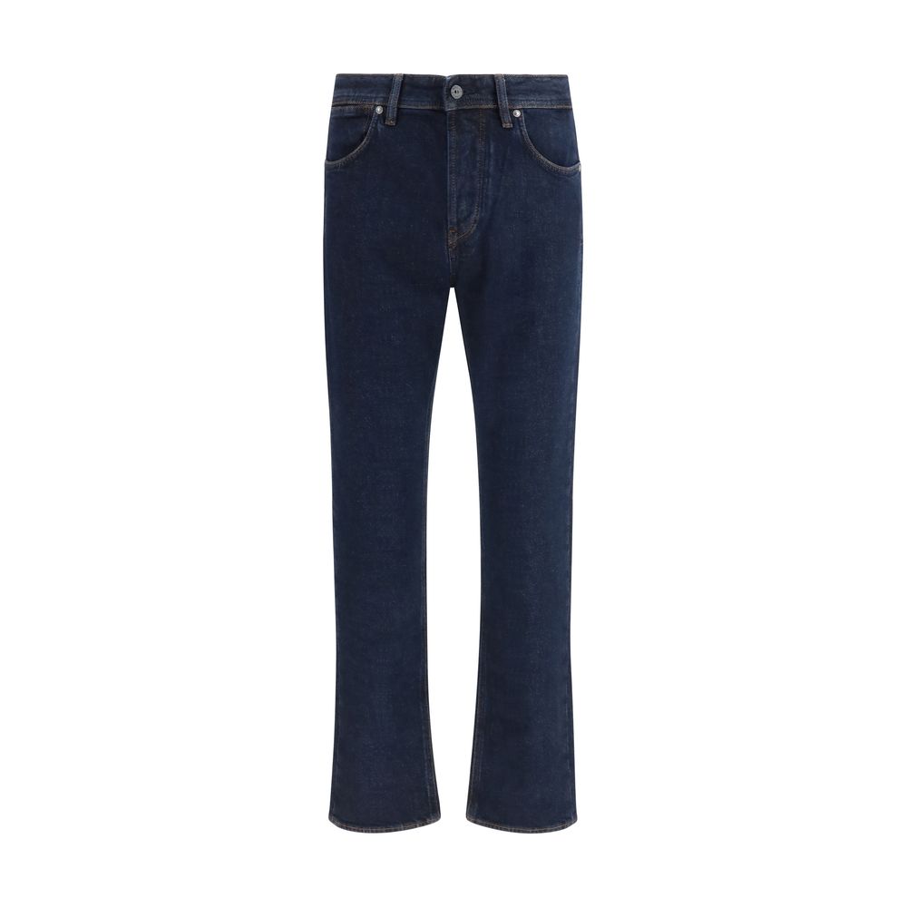 Blue Polyester Slim Fit Jeans