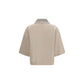 Beige Cotton Polo Shirt