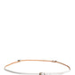 White Leather Skinny Gold Metal Buckle Belt