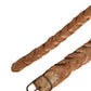 Brown Leather Braided Metal Buckle Belt