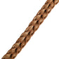 Brown Leather Braided Metal Buckle Belt