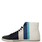Multicolor Leather Mid Top Sneakers Shoes