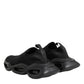 Black Slip On Wave Low Top Sneakers Shoes
