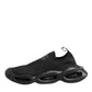 Black Slip On Wave Low Top Sneakers Shoes