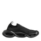 Black Slip On Wave Low Top Sneakers Shoes