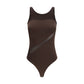 Brown Polyamide Bodysuit