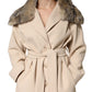 Brown Fur Shoulder Collar Neck Wrap Scarf
