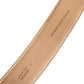 White Textured Leather Wide SilverMetal Buckle Belt