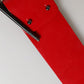 Red Wide Waist Silver Metal Buckle Belt