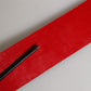 Red Wide Waist Silver Metal Buckle Belt