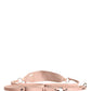 Light Pink Leather Wide Waist Round Buckle Belt