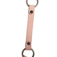 Light Pink Leather Wide Waist Round Buckle Belt