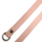Light Pink Leather Wide Waist Round Buckle Belt