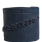 Blue Leather Wide Waist Women Cintura Belt