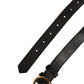 Multicolor Floral Wide Waist Gold Metal Buckle Cintura Belt
