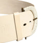 Off White Leather Waist Women Cintura Buckle Belt