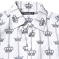 White GOLD Crown Cotton Dress Formal Shirt