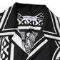 Black Silk Logo Print Short Sleeves Shirt