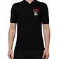 Black Wool Logo Floral Short Sleeve T-shirt