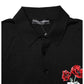 Black Wool Logo Floral Short Sleeve T-shirt
