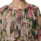 Multicolor Floral Silk Layered Maxi Dress