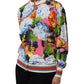 Multicolor Floral Print Zip Cardigan Jacket