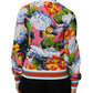 Multicolor Floral Print Zip Cardigan Jacket