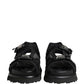 Black Logo Detailed Men Chunky Sandals Shoes