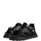 Black Logo Detailed Men Chunky Sandals Shoes