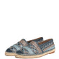 Blue Gray Slip On Buffalo Espadrille Shoes