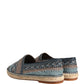 Blue Gray Slip On Buffalo Espadrille Shoes