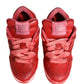 Red Distressed Suede Men Sneakers Shoes