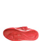 Red Distressed Suede Men Sneakers Shoes
