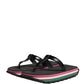 Multicolor Rubber Chunky Flip Flop Shoes